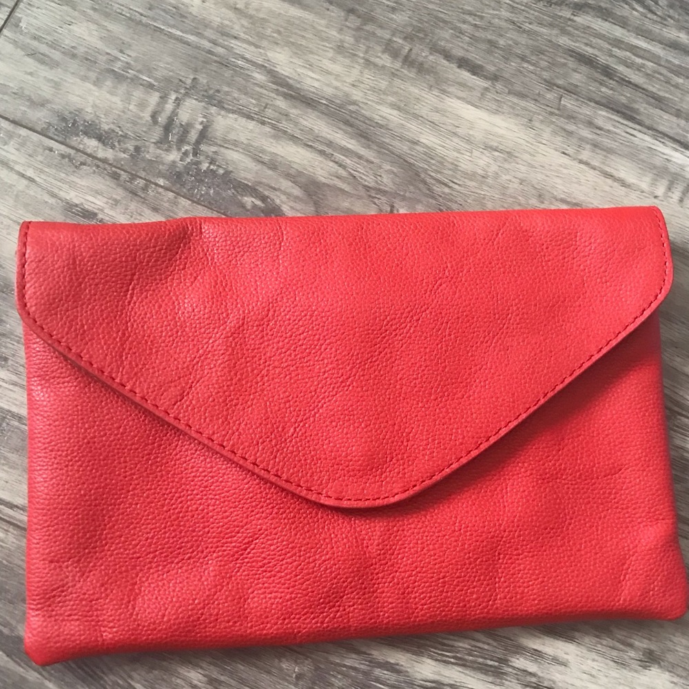 Genuine Leather Clutch with shoulder strap